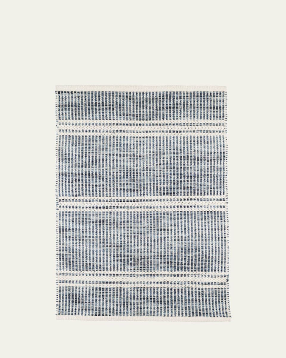 Malta Blue Handwoven Rug, 3' x 5'